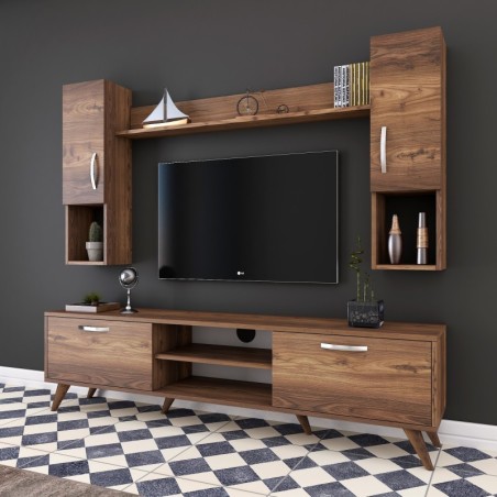 Mueble TV con estante M27-284 nogal - 893RAN1339