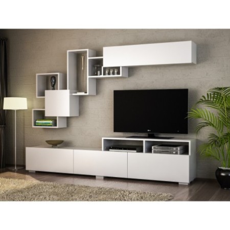 Mueble TV con estante Elit blanco - 745DCD3023