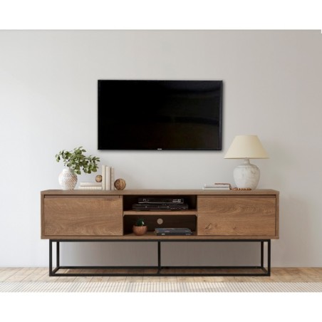 Mueble TV Rodez 140 negro nogal - 863SPH5103