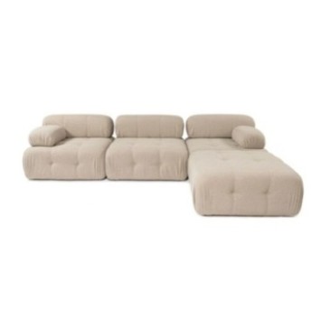 Sofá esquinero Doblo withfe ( L1-O1-1R-Pouffe) Durazno 8684282056522