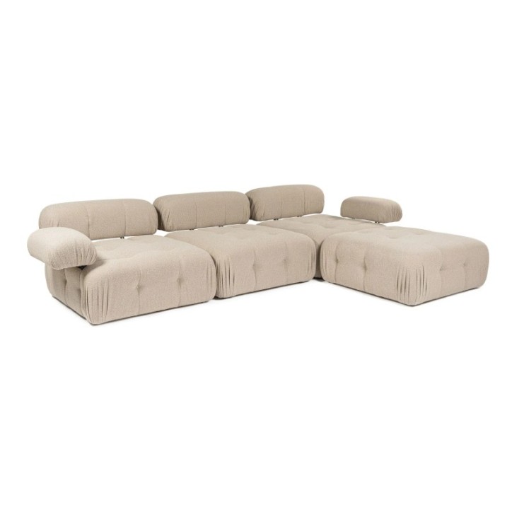 Sofá esquinero Doblo withfe ( L1-O1-1R-Pouffe) Durazno