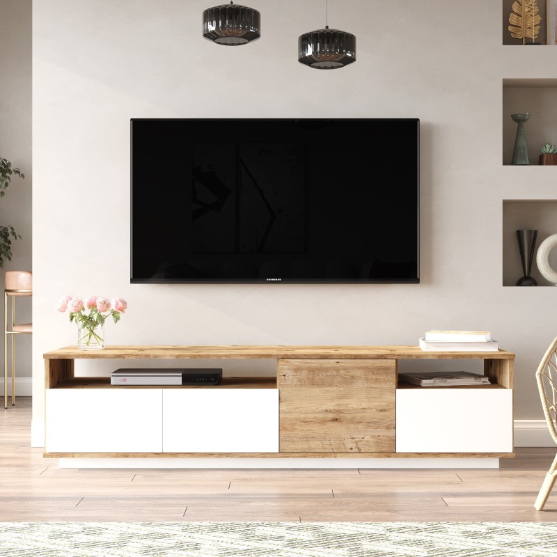 Mueble TV FR5-AW pino atlántico blanco - 956LCS1606