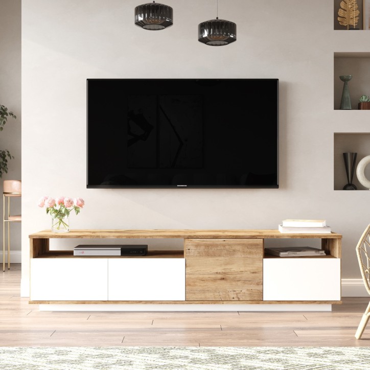 Mueble TV FR5-AW pino atlántico blanco