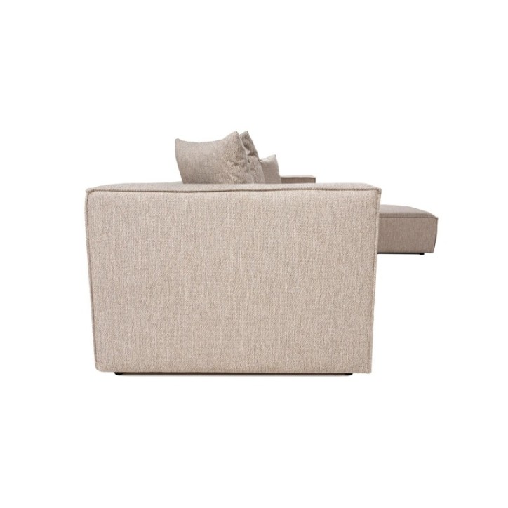 Sofá esquinero Sora (L1-O1-O1-1R-POUFFE ) Beige Arena