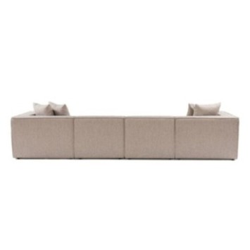 Sofá esquinero Sora (L1-O1-O1-1R-POUFFE ) Beige Arena 8684282428237