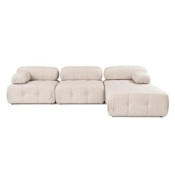 Sofá esquinero Doblo withfe ( L1-O1-1R-Pouffe) Marrón Claro 8684282125235