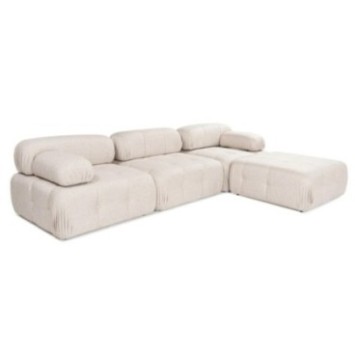 Sofá esquinero Doblo withfe ( L1-O1-1R-Pouffe) Marrón Claro 8684282125235