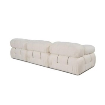 Sofá de 3 plazas Bubble ( L1-O1-1R) V2 - Bouclette Blanco 8684282596035