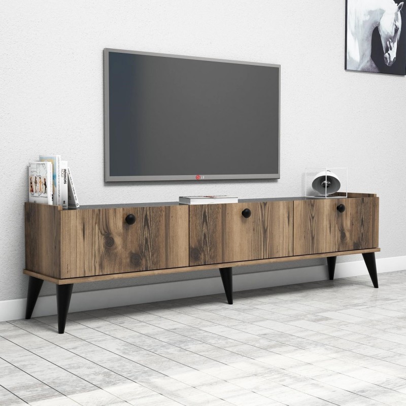 Mueble TV Lidya mármol nogal - 566BMS1147