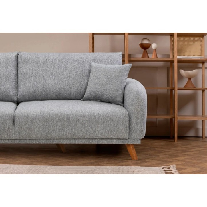 Conjunto sofá cama sillón Hera Gris