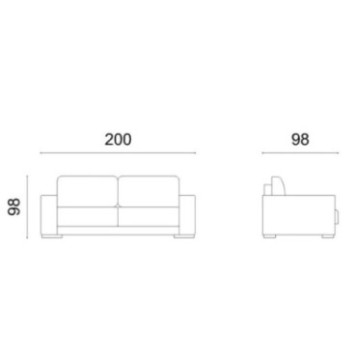 Sofá-cama de 3 plazas Kansas Azul Marino 8682870996618