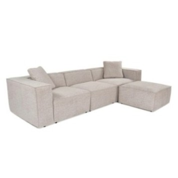 Sofá esquinero Lora (L1-O1-1R-POUFFE ) Moca 8684282056515