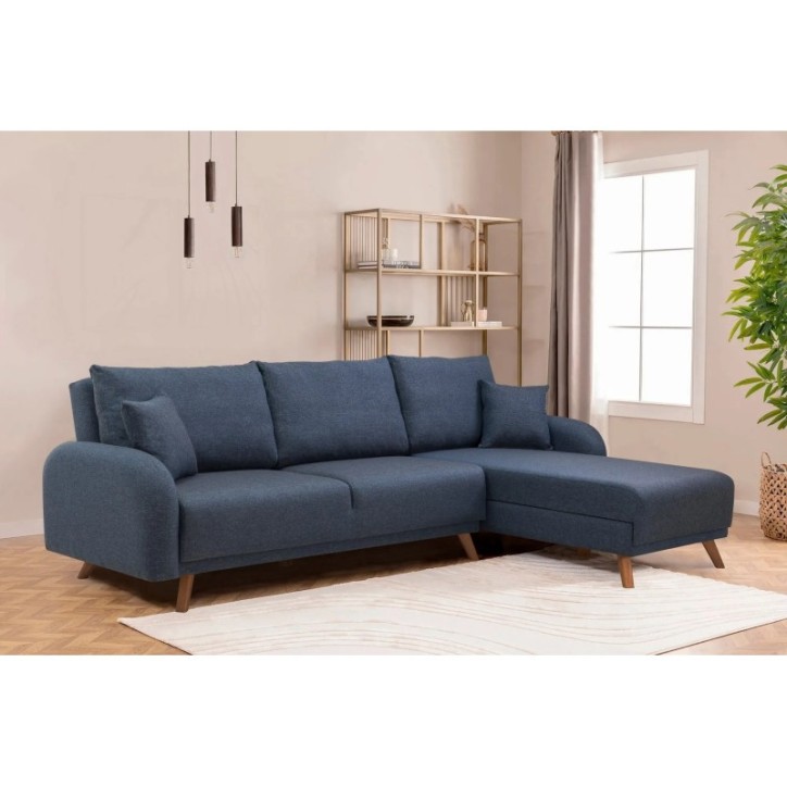 Sofá-cama esquinero Hera 1 Corner Azul Oscuro