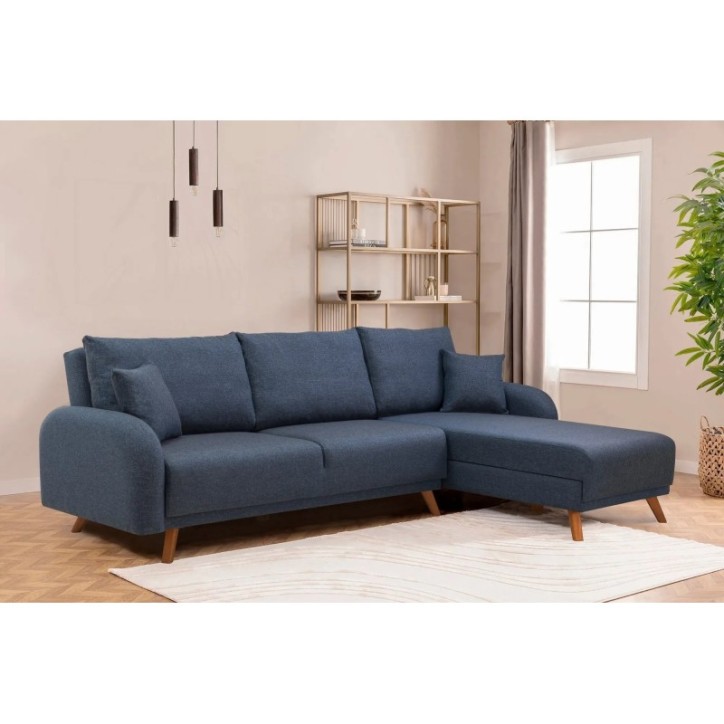 Sofá-cama esquinero Hera 2 Corner Azul Oscuro