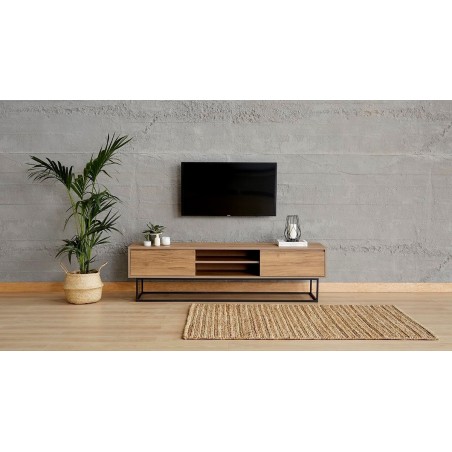 Mueble TV Laxus 180 negro nogal