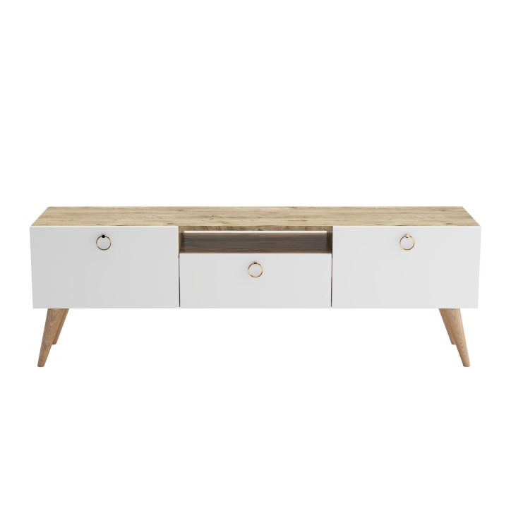 Mueble TV Ece Roble Blanco Mueble TV Ece Roble Blanco