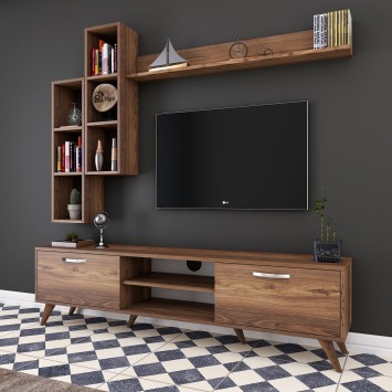 Mueble TV con estante M16-262 nogal - 893RAN1359