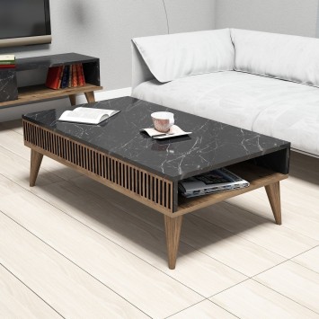 Mesa de centro Milan negro nogal - 845HCT2853