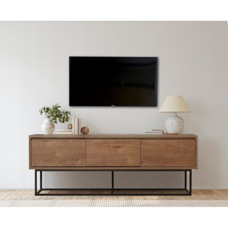 Mueble TV Milo 140 negro nogal - 863SPH5105