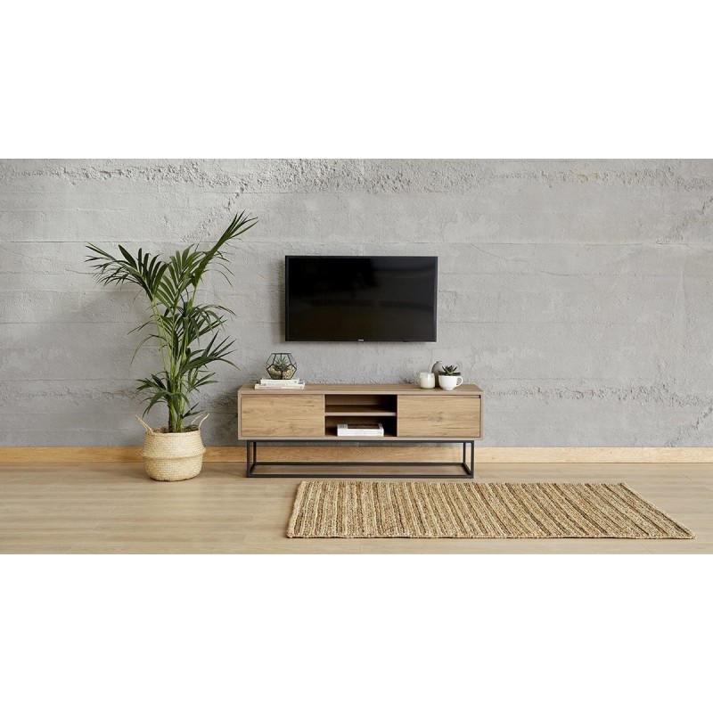 Mueble TV Laxus 140 negro nogal - 878ALM3002