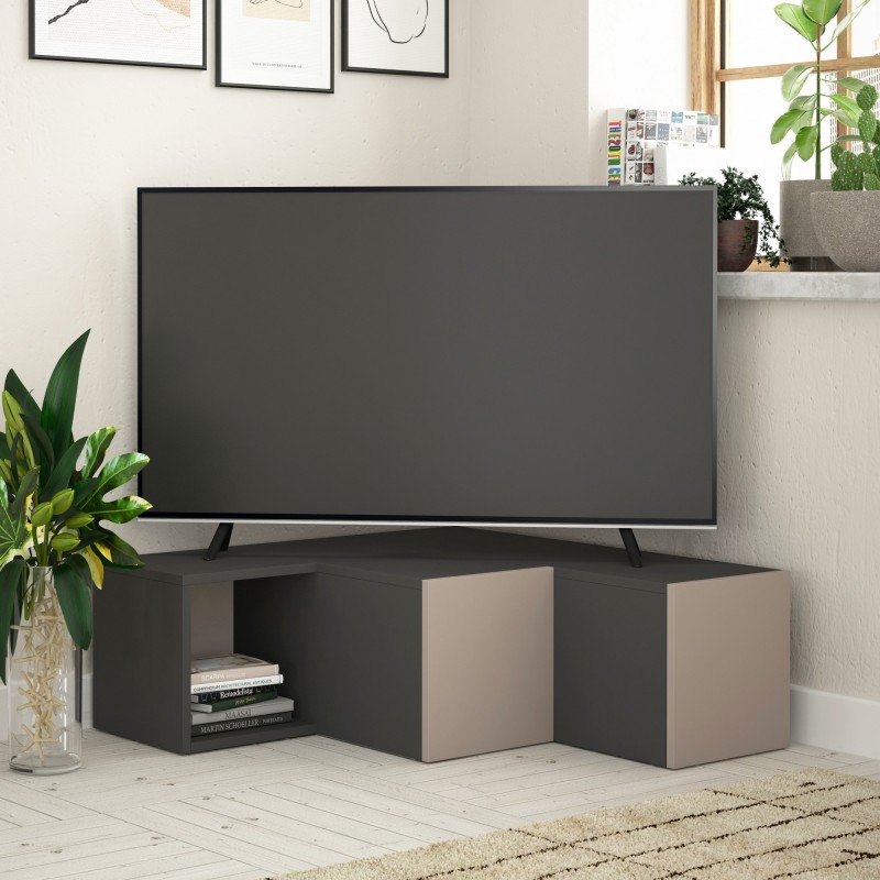 Mueble TV Compact antracita marrón claro - 855DTE3050