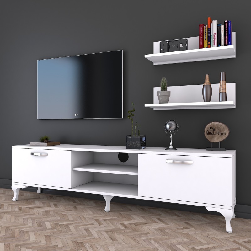 Mueble TV con estante A4-1 blanco - 893RAN1395