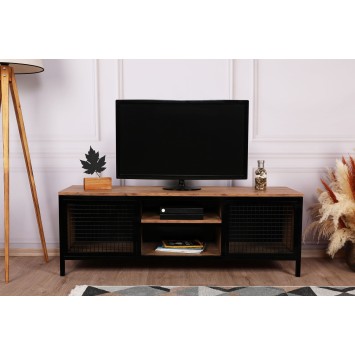 Mueble TV Zeno pino negro - 854KLN3015