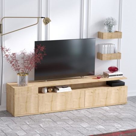 Mueble TV con estante Alika roble