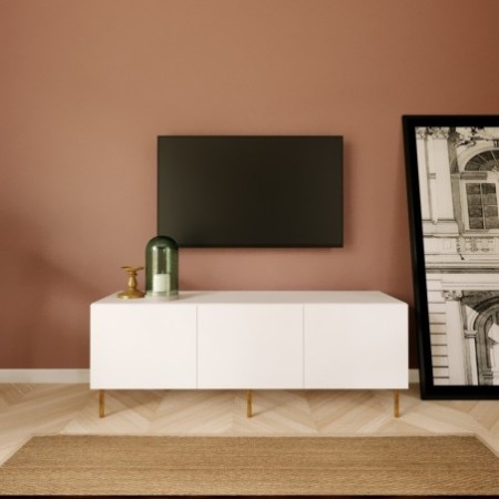 Mueble TV Sezer-L3015 roble blanco - 285LCV1207