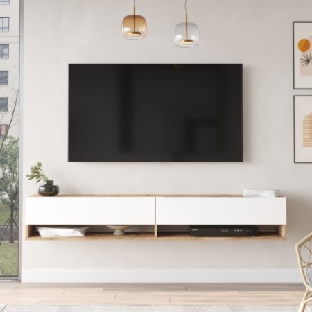 Mueble TV FR9-AW pino atlántico blanco - 956LCS1616