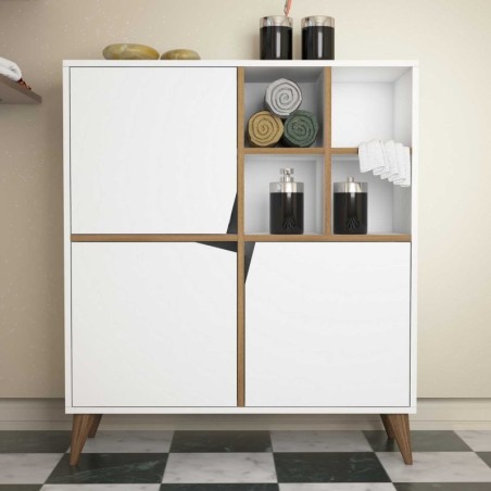 Mueble auxiliar Pulse nogal blanco - 845HCT3911