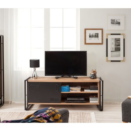 Mueble TV Cosmo Foris pino atlántico negro - 863SPH3002