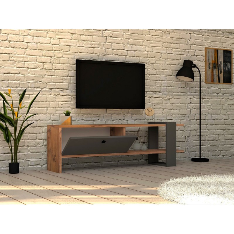 Mueble TV Ova antracita roble - 835PUQ3030