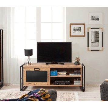 Mueble TV Arcas Briana pino atlántico negro - 863SPH5101