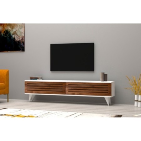 Mueble TV Hill blanco nogal - 835PUQ3002