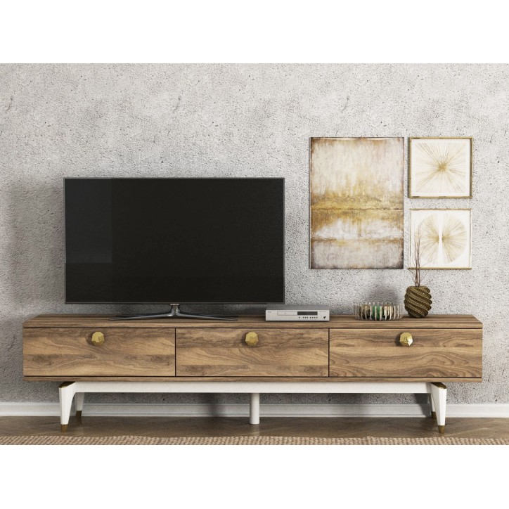 Mueble TV Buse blanco nogal