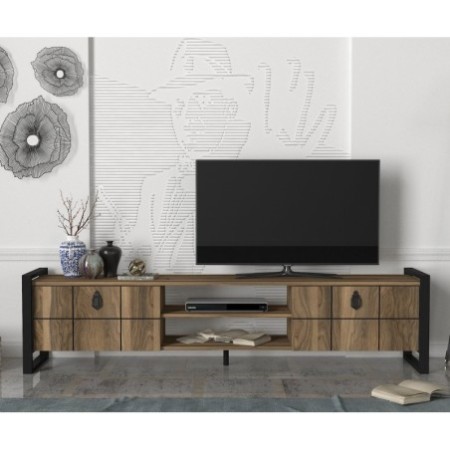 Mueble TV Lost negro nogal - 756FRN3066