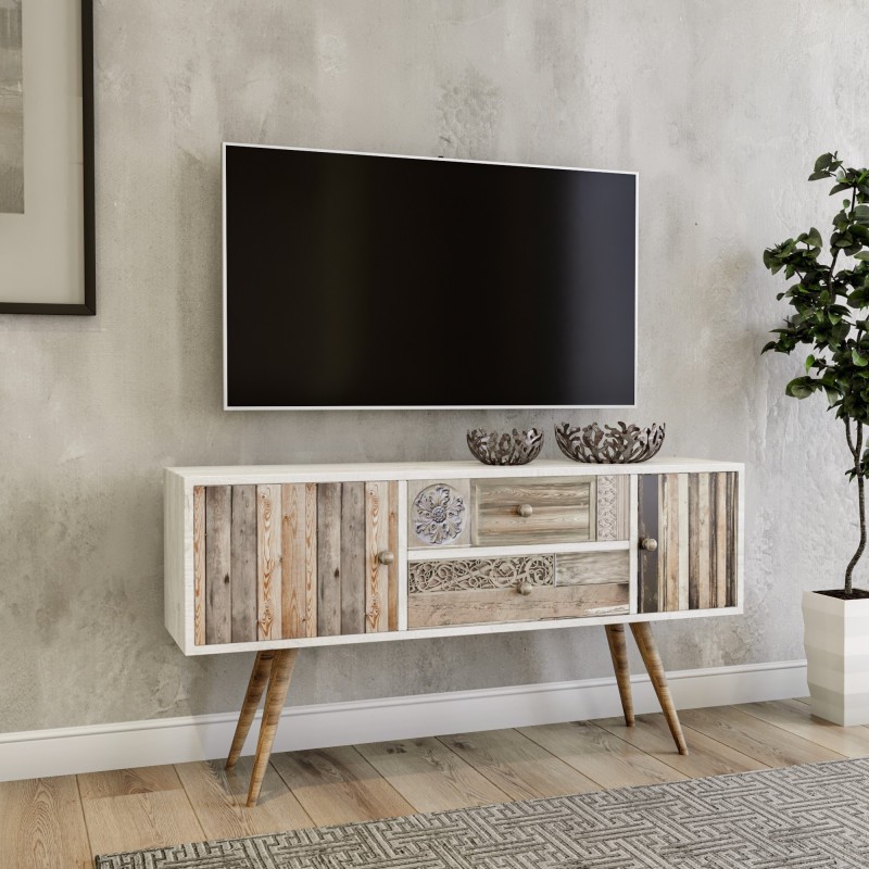 Mueble TV Odense nogal blanco - 854KLN3016