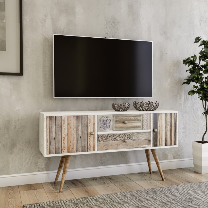 Mueble TV Odense nogal blanco