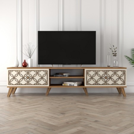 Mueble TV Class crema nogal