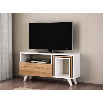 Mueble TV con estante Novella K2 nogal blanco - 756FRN3013