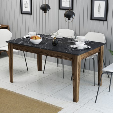 Mesa comedor Milan 518 negro nogal - 845HCT1406