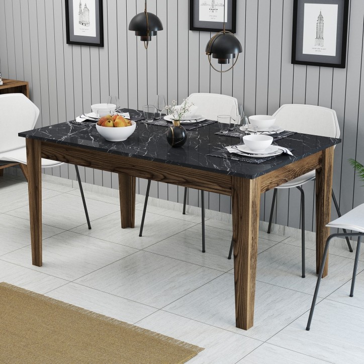 Mesa comedor Milan 518 negro nogal