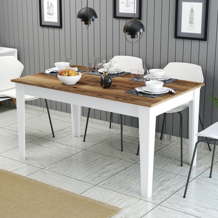 Mesa comedor Milan 520 blanco nogal