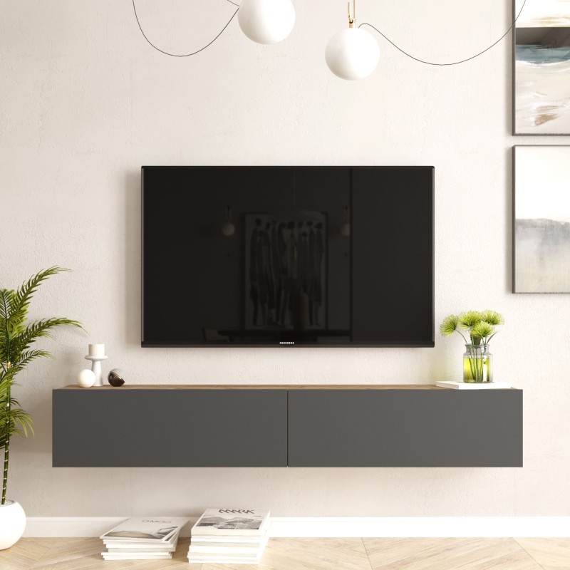 Mueble TV FR8-AA pino atlántico antracita - 956LCS1612