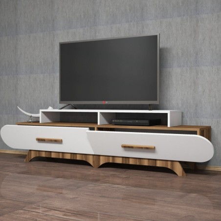 Mueble TV Flora blanco nogal