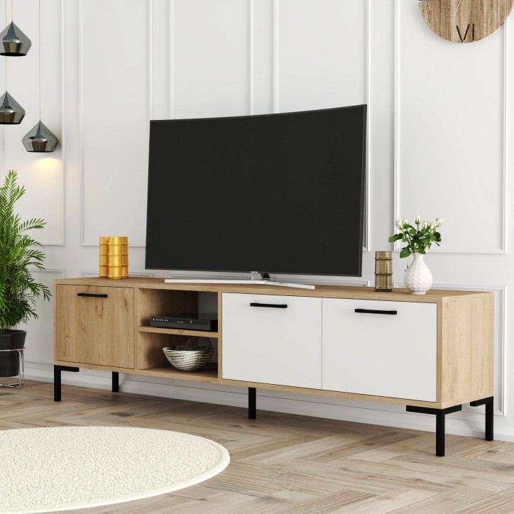 Mueble TV Aurora1594 roble blanco