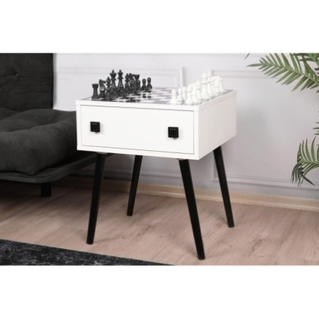 Mesa de ajedrez Chesso blanco negro - 854KLN4701