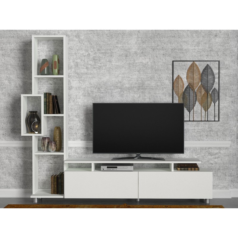 Mueble TV con estante Tulip blanco - 745DCD3011