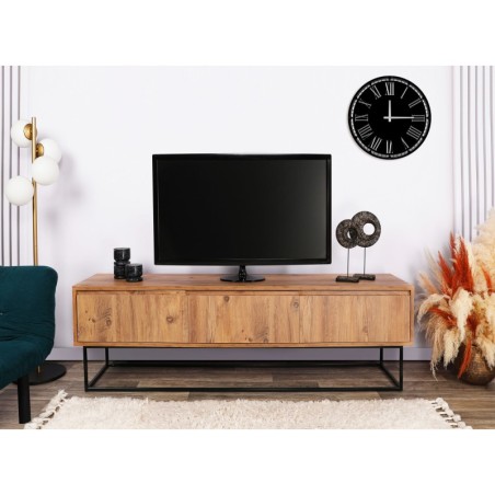 Mueble TV Lupin 140 negro nogal - 878ALM3005